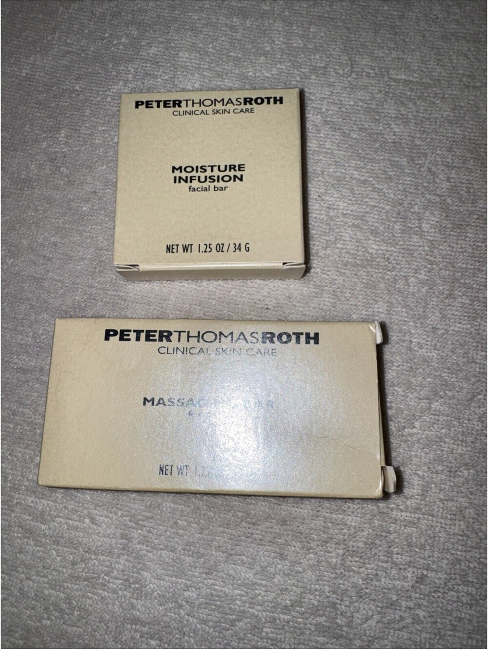 Peter Thomas Roth Clinical Soap Massaging Bath Bar & Moisture Infusion Travel Sz